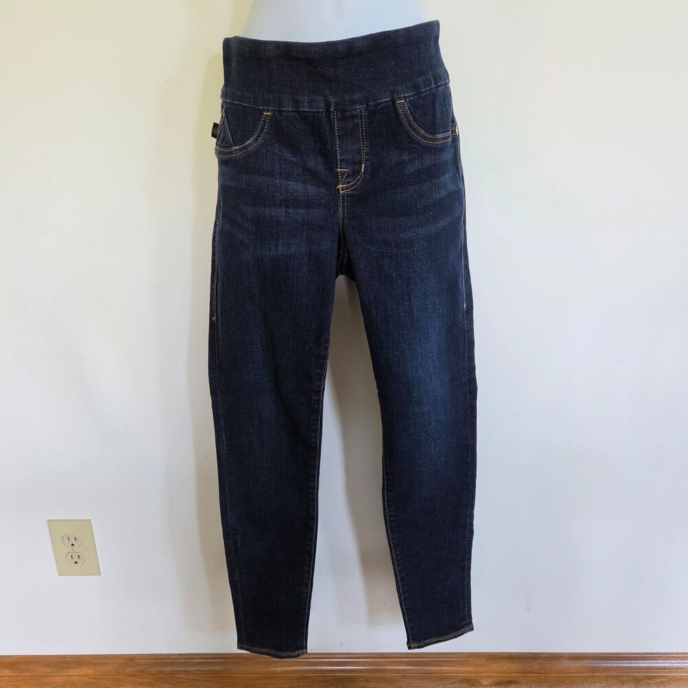Rock & Republic Denim RX Pull-On Skinny Jeans Dark Wash Size 12 Slimming Jeans